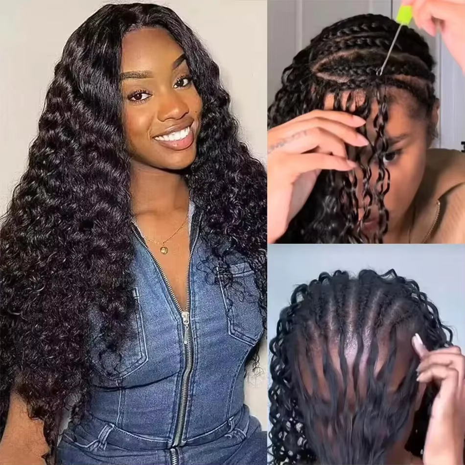 100g Burmese Curly Crochet Hair Natural color Easy to install with no leave out