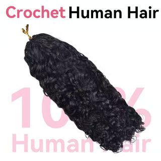 100g Burmese Curly Crochet Hair Natural color Easy to install  with no leave out