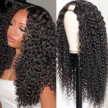 U Part Human Hair Wig Deep Wave No Leave Out Glueless Beginner Friendly Wig