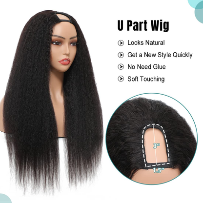 U Part Human Hair Wig Deep Wave No Leave Out Glueless Beginner Friendly Wig